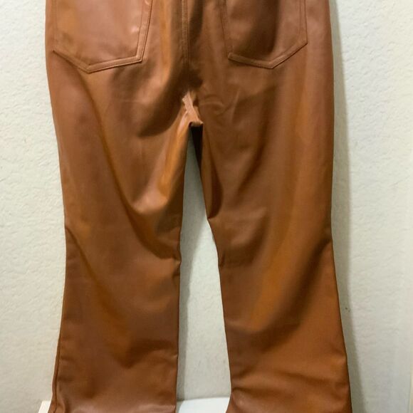 Rag & Bone Casey Cropped Faux Leather Bootcut Trousers NWT - Picture 8 of 13